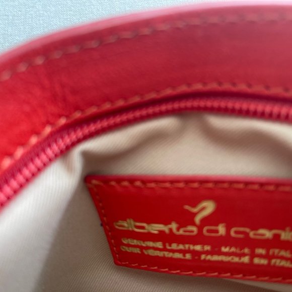 Alberta Di Canio leather clutch purse with dust bag - Picture 2 of 5